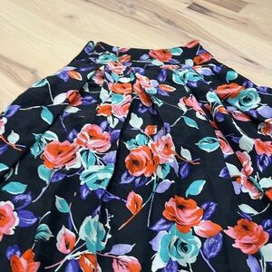 Express Floral Skirt with Red and Teal Design